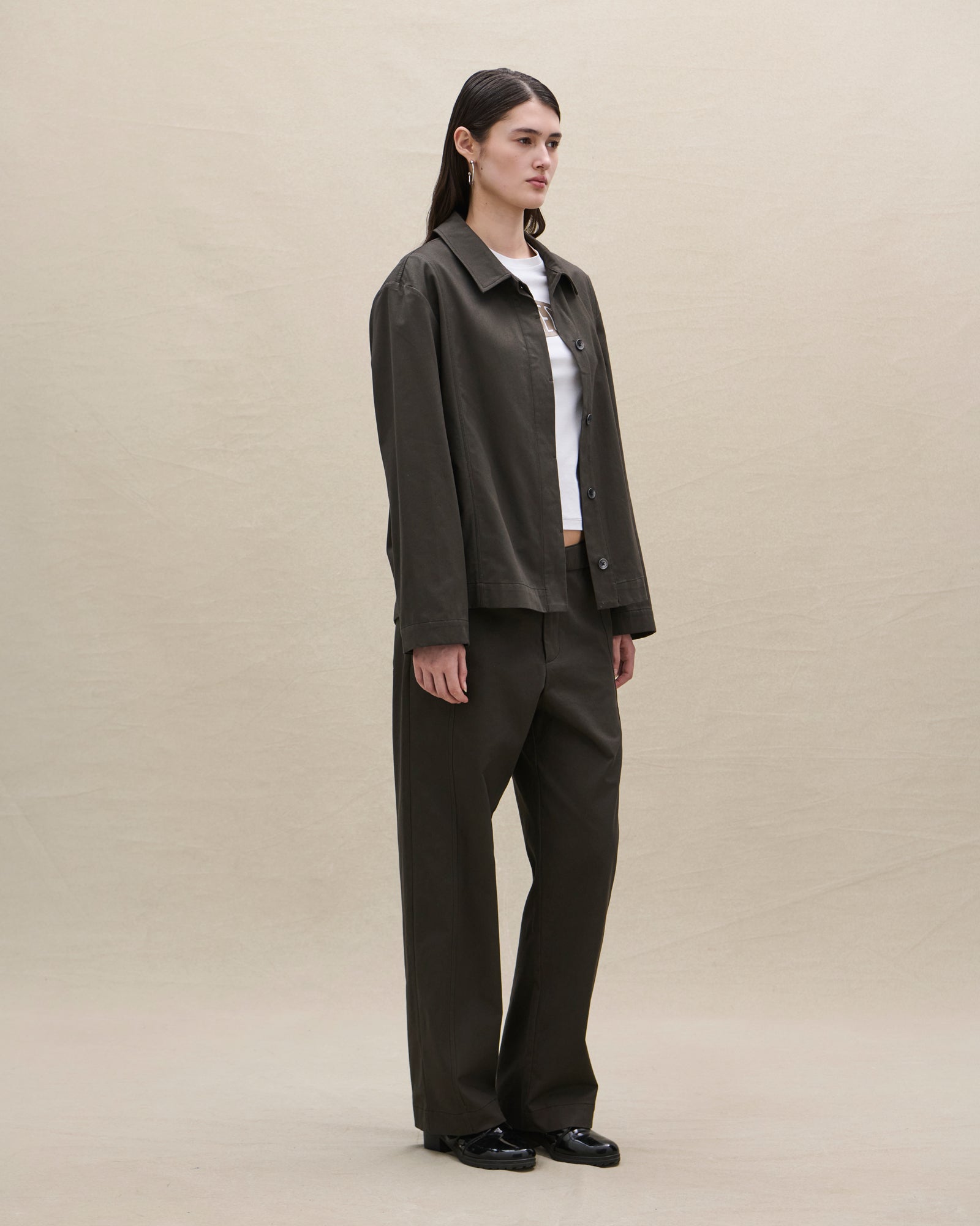 TWILL OVERSHIRT (brown) - Avanetaa