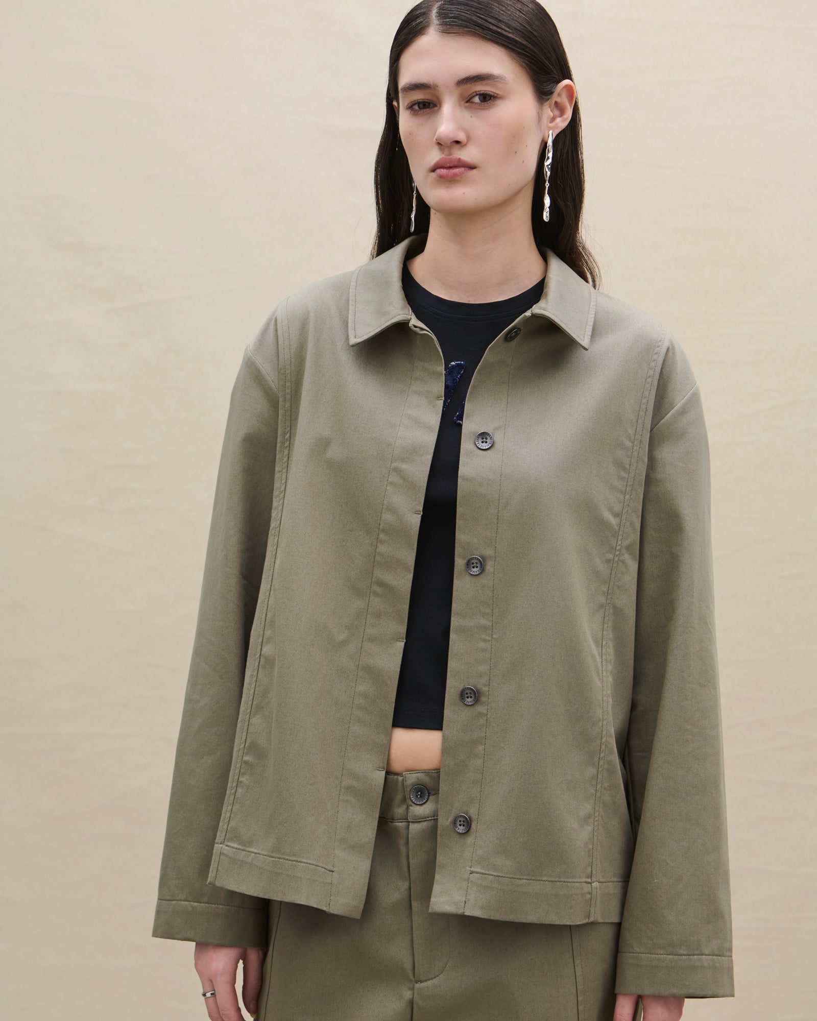 TWILL OVERSHIRT (green) - Avanetaa
